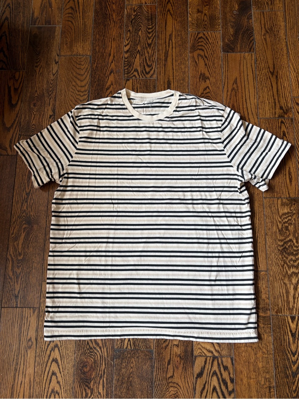J. Crew Crewneck Tee in White with Black Stripes